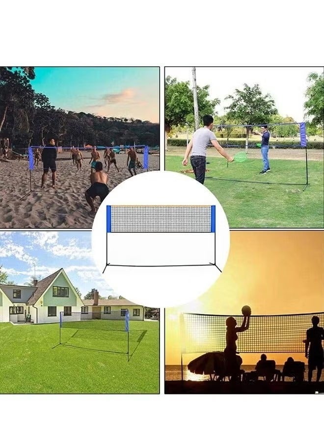 والالا مجموعة شبكة كرة الريشة للتنس مع إطار حامل وحقيبة حمل قابلة للحمل بارتفاع قابل للتعديل في الهواء الطلق - Image 2